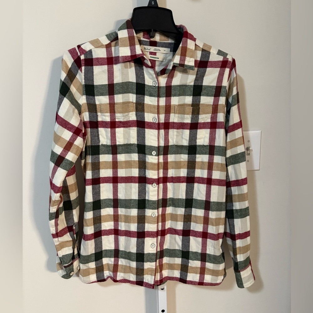 Woolrich Pemberton Plaid Cotton Flannel Shirt
